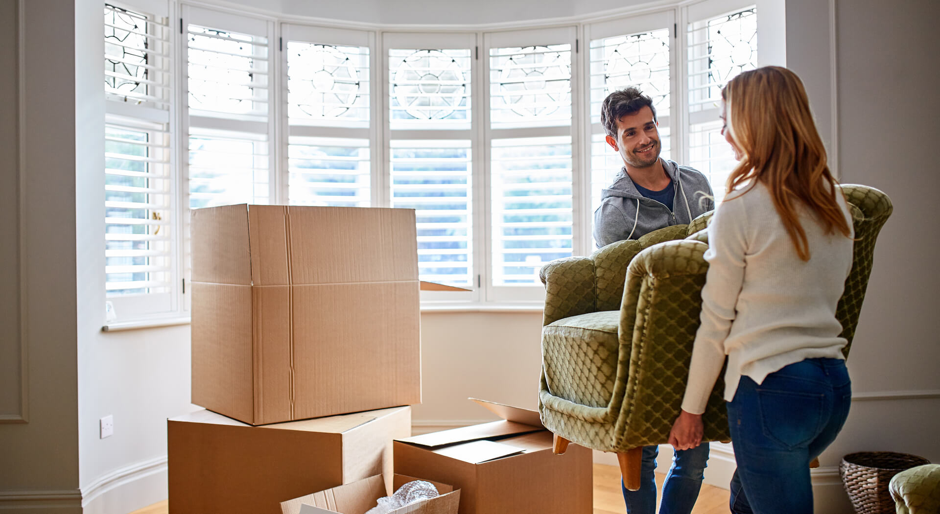 image showing a couple moving in